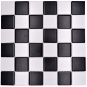 Svart Vit Klinker Mosaik Matt | Ekosten.se