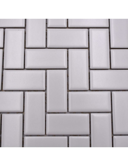 Fiskben Klinkermosaik Vit Matt | Ekosten.se