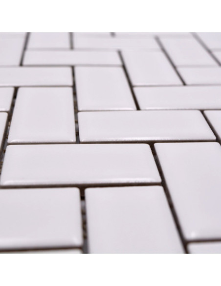 Fiskben Klinkermosaik Vit Matt | Ekosten.se