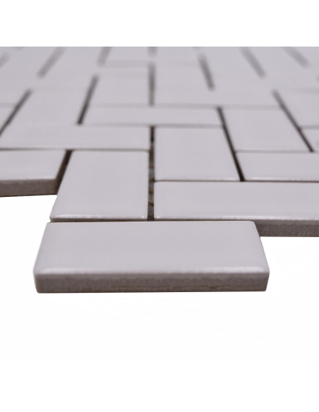 Fiskben Klinkermosaik Vit Matt | Ekosten.se