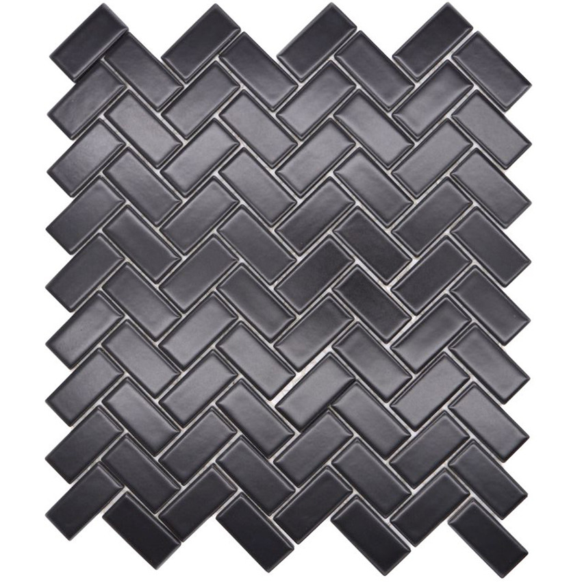 Fiskben Klinkermosaik Svart Matt | Ekosten.se