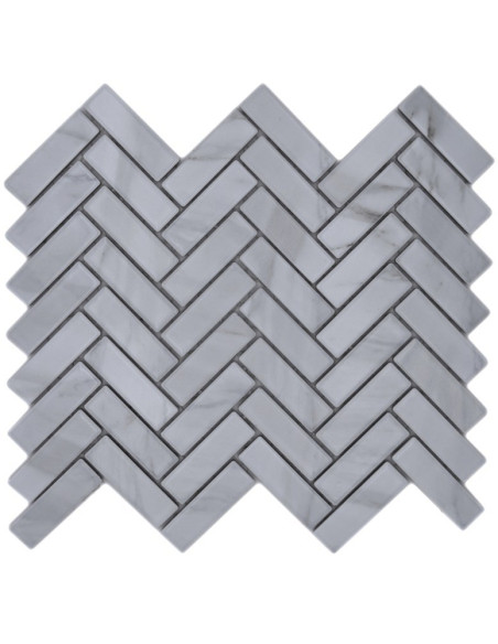 Fiskben Klinkermosaik Vit Marmor | Ekosten.se