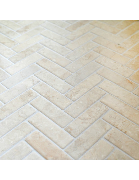 Fiskben Klinkermosaik Beige Marmor | Ekosten.se