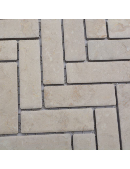 Fiskben Klinkermosaik Ljusbeige Marmor | Ekosten.se