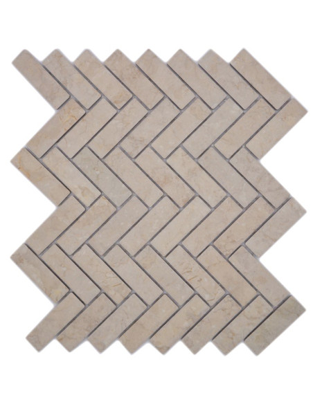 Fiskben Klinkermosaik Ljusbeige Marmor | Ekosten.se