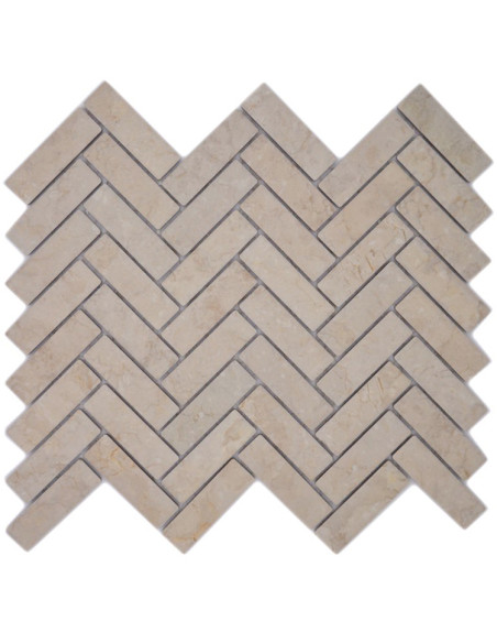 Fiskben Klinkermosaik Ljusbeige Marmor | Ekosten.se