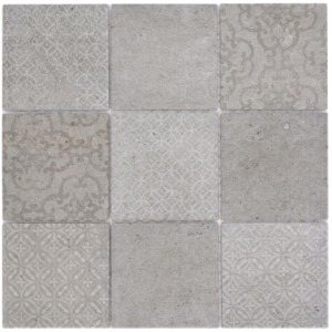 Shabby Chic Retro Klinker Mosaik Grå | Ekosten.se