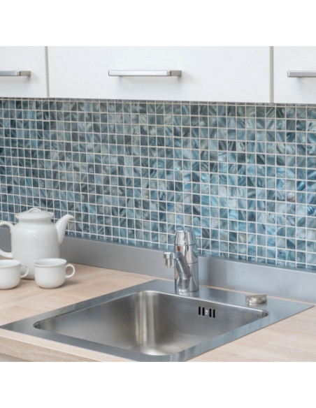Pärlemor Mosaik Blå Grå | Ekosten.se
