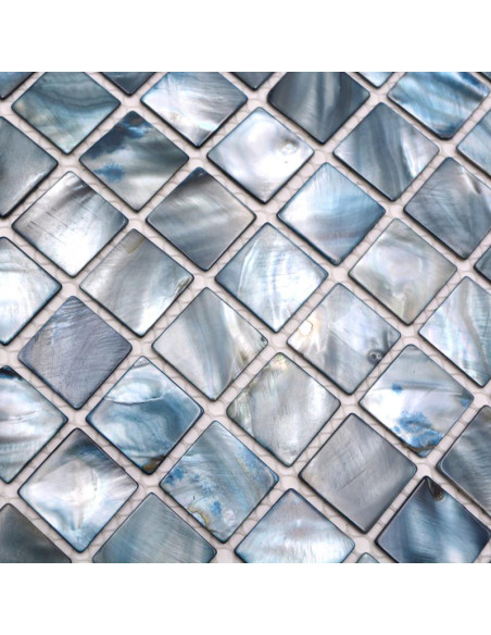 Pärlemor Mosaik Blå Grå | Ekosten.se