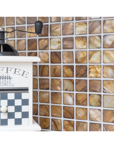 Pärlemor Mosaik Beige Brun | Ekosten.se