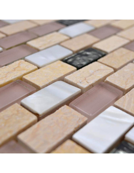Beige Kristall Mosaik Pärlemor | Ekosten.se