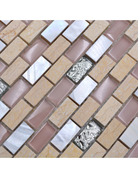 Beige Kristall Mosaik Pärlemor | Ekosten.se