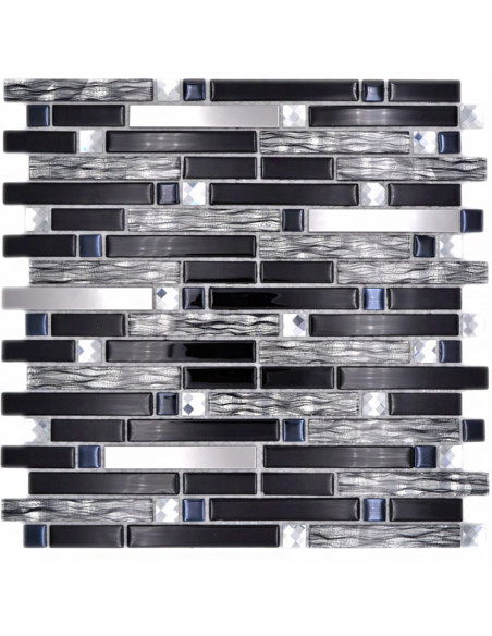 Stavmosaik Kristall Silver Svart | Ekosten.se