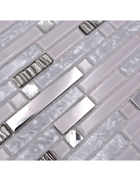 Stavmosaik Kristall Silver Vit
 | Ekosten.se