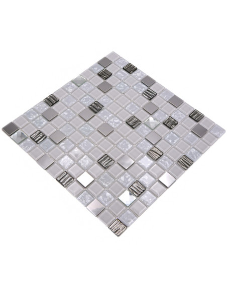 Kristall Mosaik Silver Vit | Ekosten.se