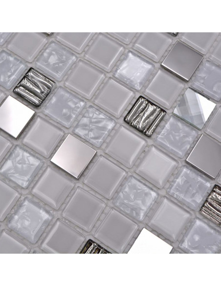 Kristall Mosaik Silver Vit | Ekosten.se