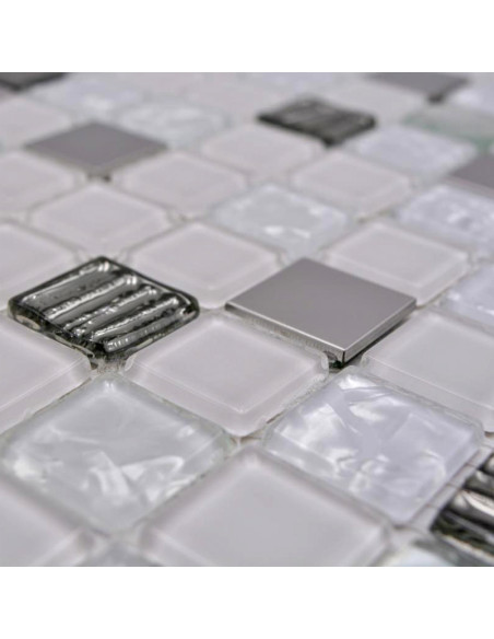 Kristall Mosaik Silver Vit | Ekosten.se