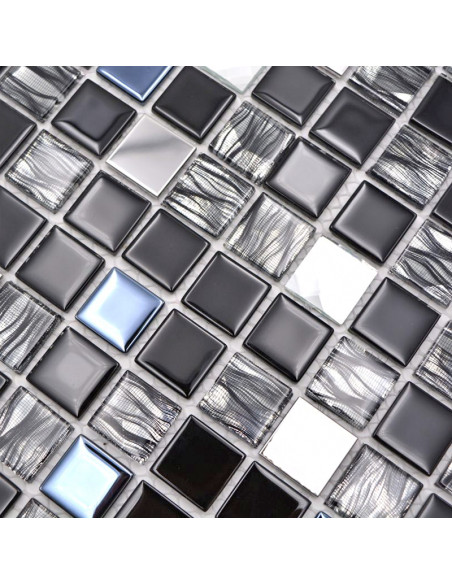 Kristall Mosaik Silver Svart | Ekosten.se