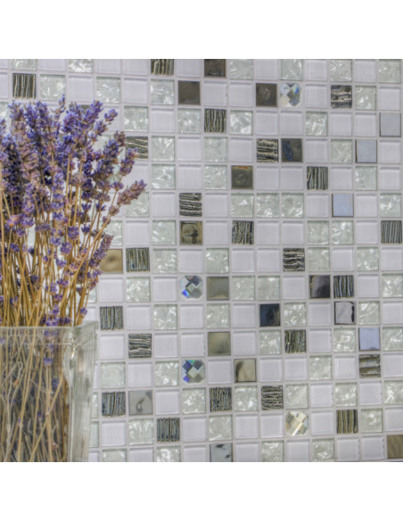 Kristall Mosaik Silver Vit | Ekosten.se