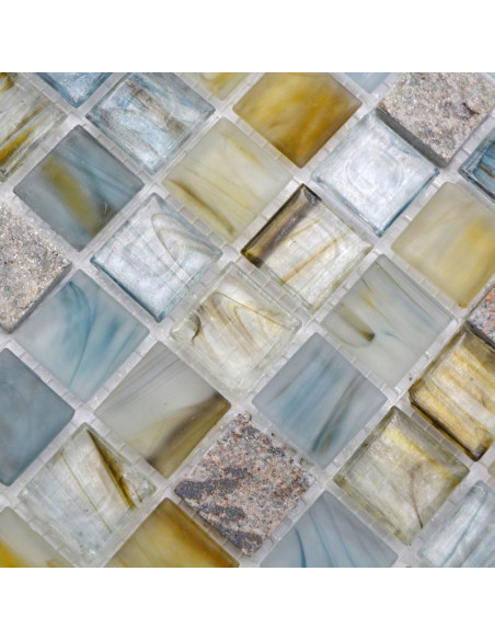 Mosaik Kristall Natursten Creme Ljusgrå | Ekosten.se