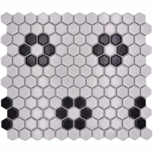 Hexagon Mosaik Blomma Blank | Ekosten.se