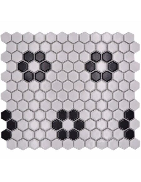 Hexagon Mosaik Blomma Blank | Ekosten.se