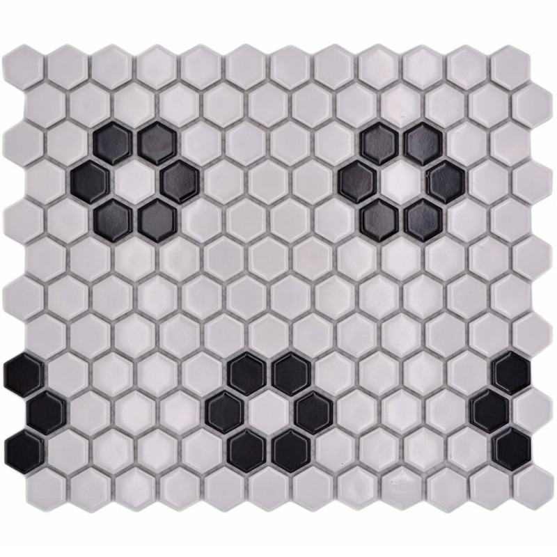 Hexagon Mosaik Blomma Blank | Ekosten.se