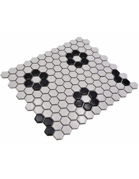 Hexagon Mosaik Blomma Blank | Ekosten.se
