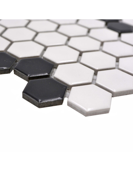 Hexagon Mosaik Blomma Blank | Ekosten.se