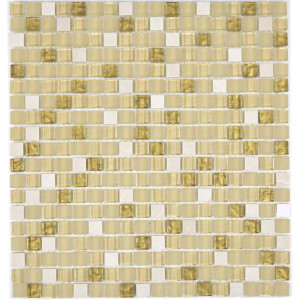 Mosaik Kristall Marmor Vit Guld | Ekosten.se