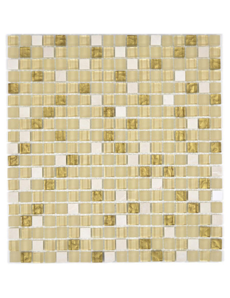 Mosaik Kristall Marmor Vit Guld | Ekosten.se