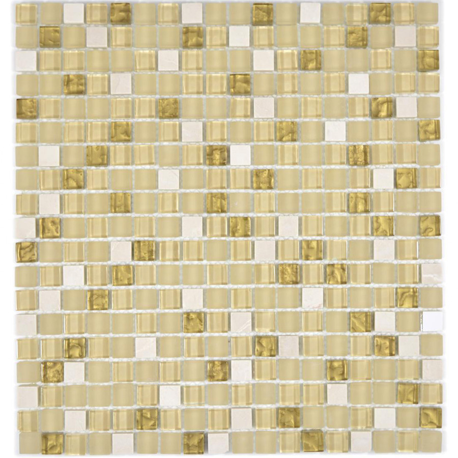 Mosaik Kristall Marmor Vit Guld | Ekosten.se
