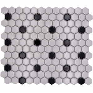 Hexagon Mosaik Dot Blank | Ekosten.se