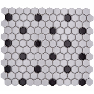 Hexagon Mosaik Dot Matt | Ekosten.se