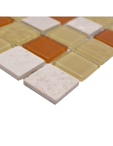 Mosaik Kristall Marmor Beige Mix | Ekosten.se