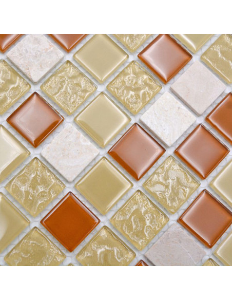 Mosaik Kristall Marmor Beige Mix | Ekosten.se