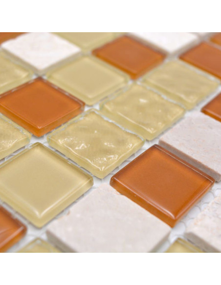 Mosaik Kristall Marmor Beige Mix | Ekosten.se