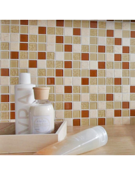 Mosaik Kristall Marmor Beige Mix | Ekosten.se