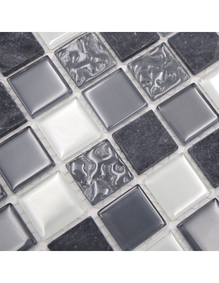Mosaik Kristall Marmor Grå Mix | Ekosten.se