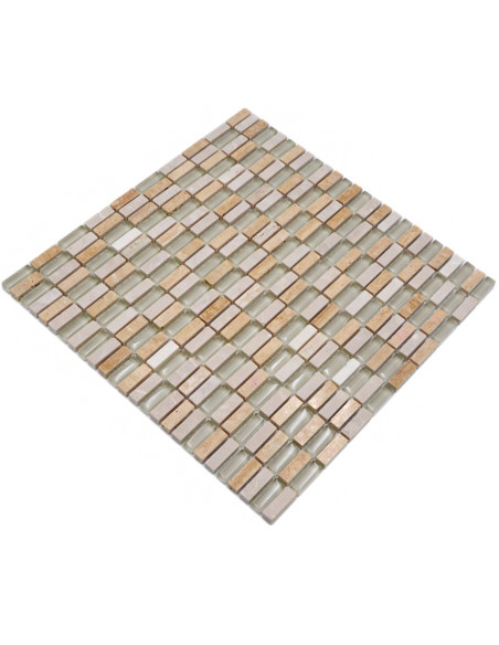 Brickmosaik Kristall Natursten Beige | Ekosten.se