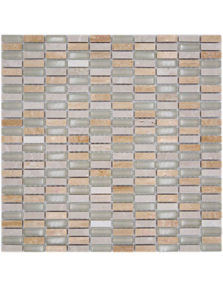 Brickmosaik Kristall Natursten Beige | Ekosten.se