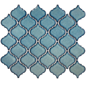Lantern Mosaik Blå Spräcklig Blank | Ekosten.se