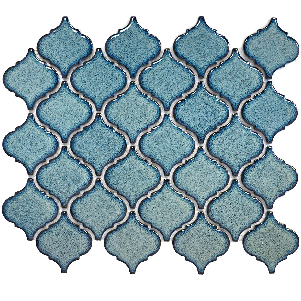 Lantern Mosaik Blå Spräcklig Blank | Ekosten.se