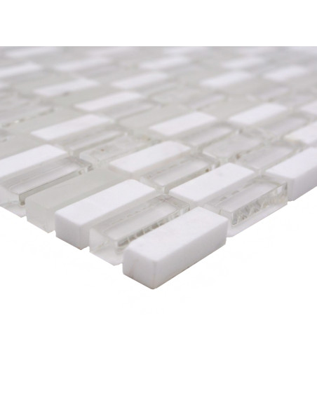 Brickmosaik Kristall Marmor Vit | Ekosten.se