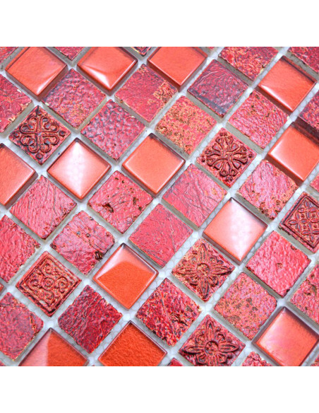 Röd Kristall Resin Mosaik | Ekosten.se