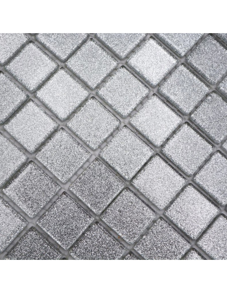 Glitter Silver Kristallmosaik | Ekosten.se