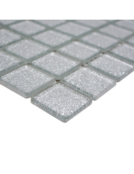 Glitter Silver Kristallmosaik | Ekosten.se