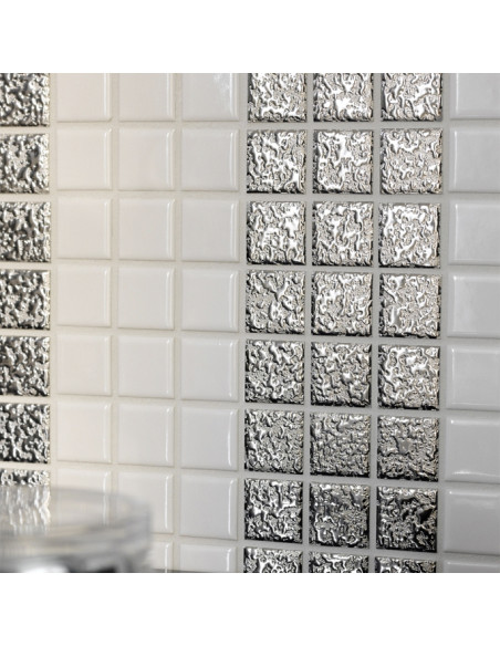 Silver Keramikmosaik Struktur | Ekosten.se