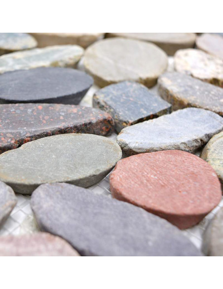 Oregelbunden Naturstenmosaik Multicolor | Ekosten.se