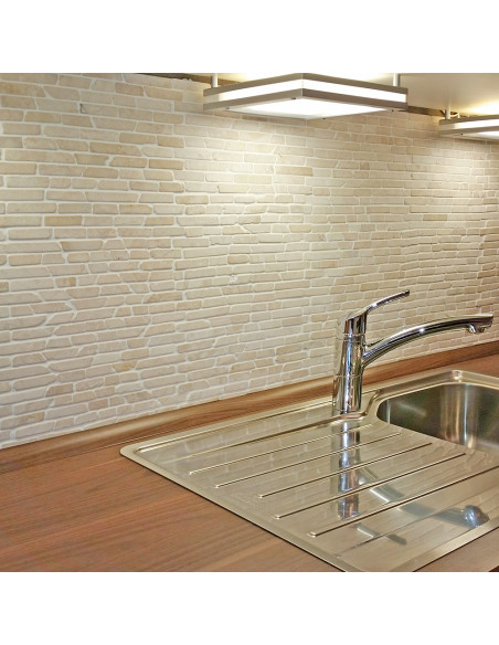 Botticino Beige Marmor Stavmosaik | Ekosten.se